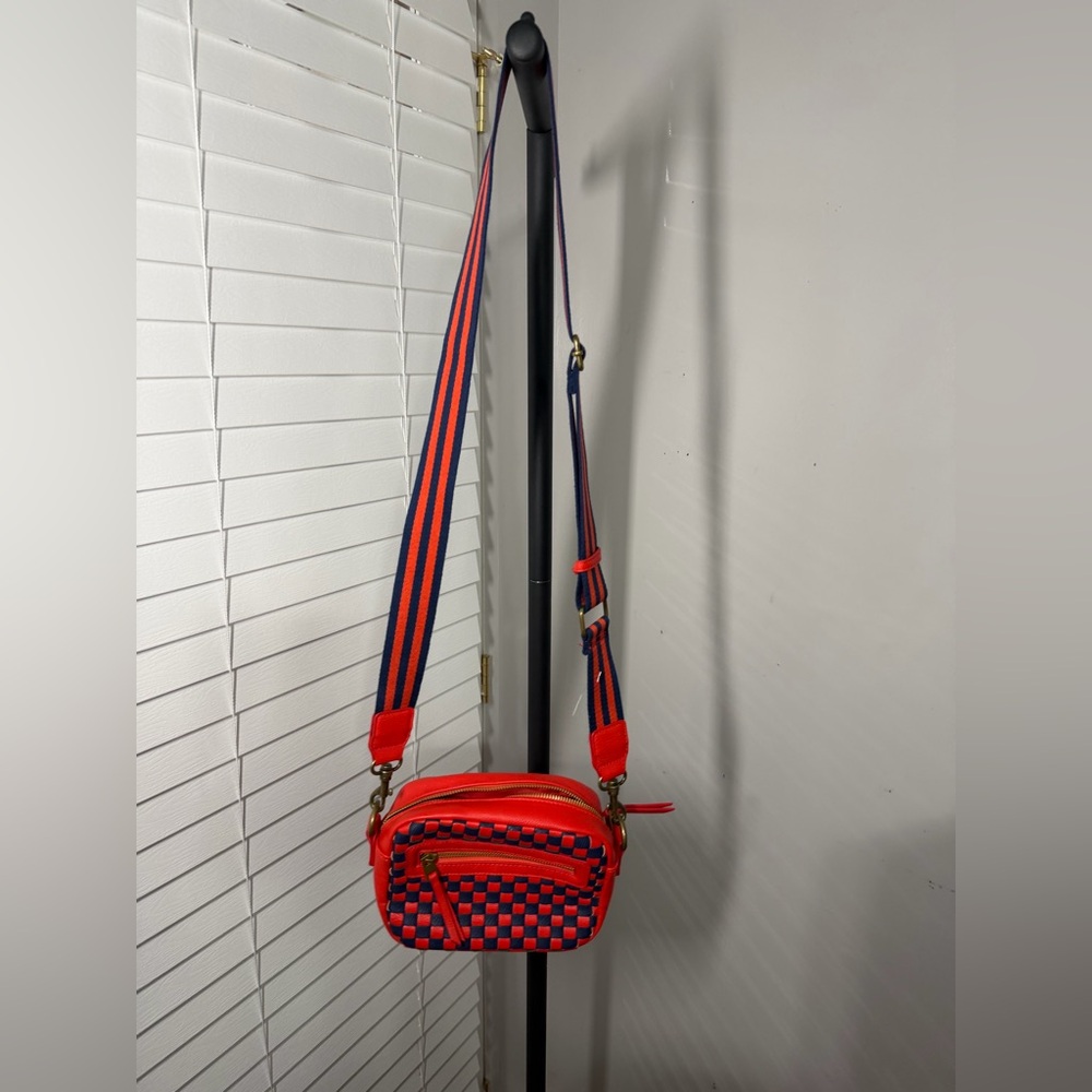 Universal Thread Red and Navy Woven Crossbody Bag